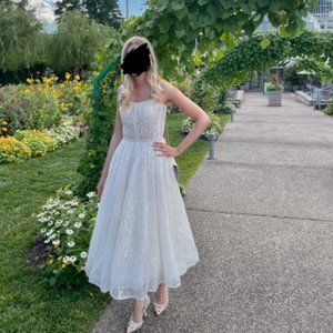 Bronx and Banco Mademoiselle Bridal Midi Dress - XS (Perfect Condition)